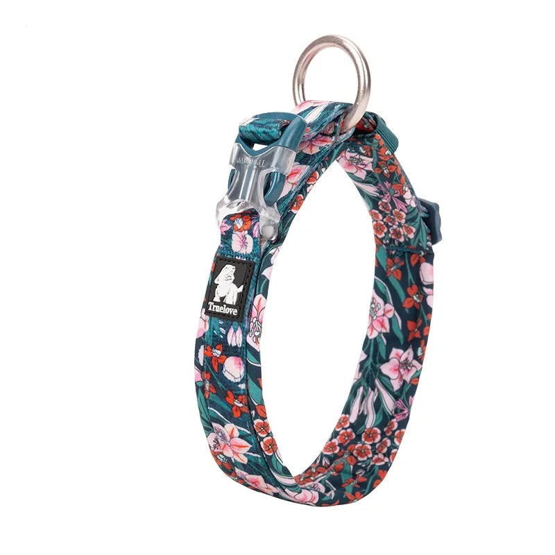 Truelove - Hondenhalsband met Bloemenpatroon