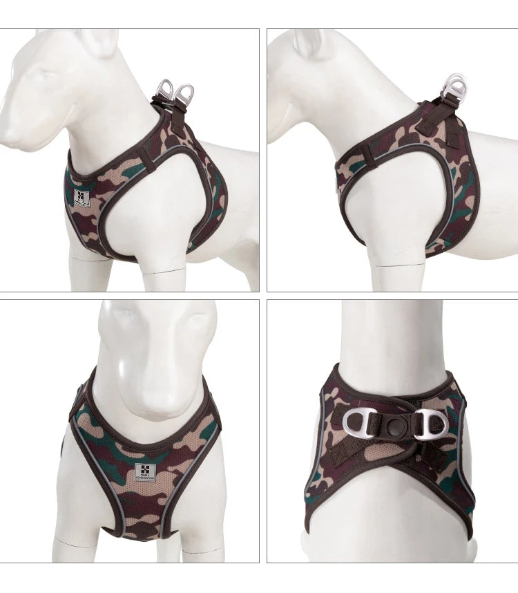Small Combination - Reflecterende Set met Hondentuigje en Handsfree Riem