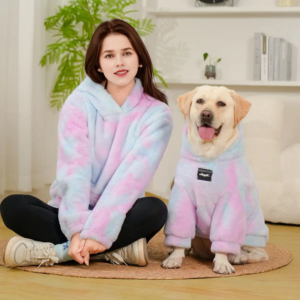 Zachte Tie Dye Matching Hoodie voor Hond & Baasje