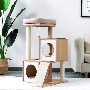 PAWZ Road - Compacte Kattenboom met Sisal Krabpalen, Speeltjes en Luxe Condos