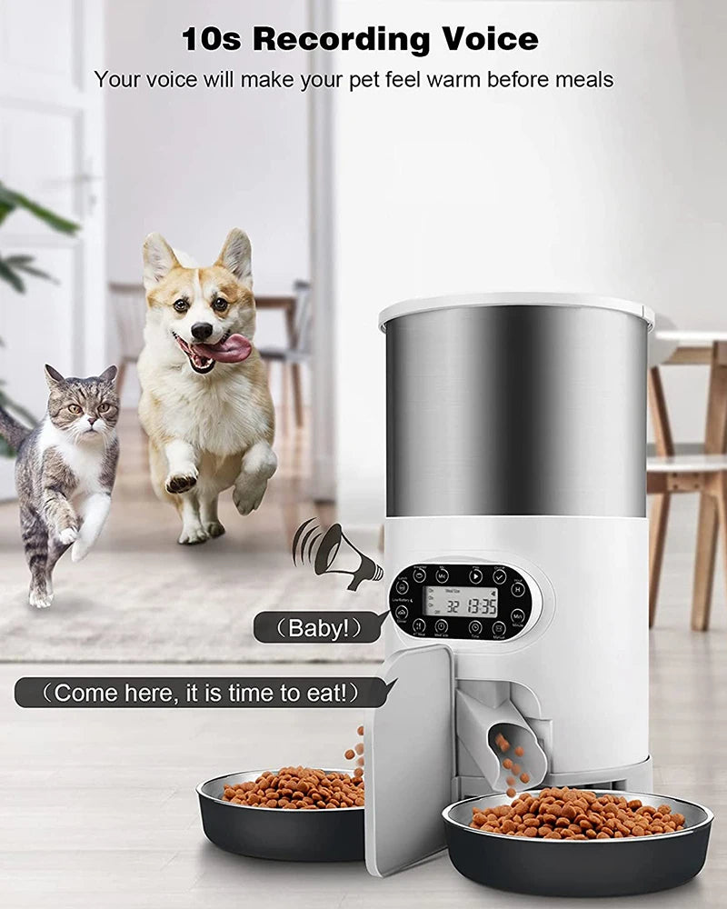 Slimme Katten- & Hondenvoerbak met App-Bediening en Timer 3L/4.5L