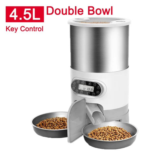 Slimme Katten- & Hondenvoerbak met App-Bediening en Timer 3L/4.5L