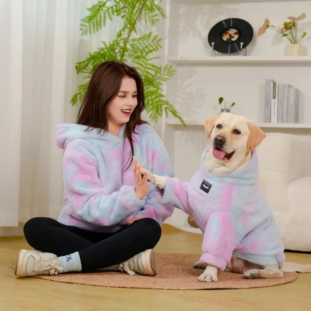 Zachte Tie Dye Matching Hoodie voor Hond & Baasje