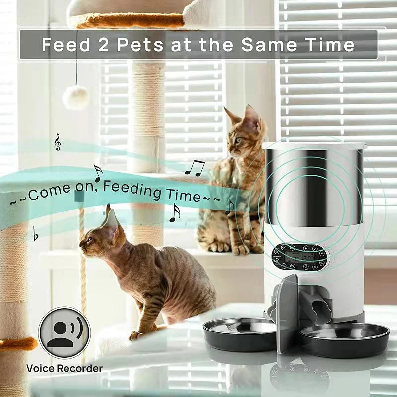 Slimme Katten- & Hondenvoerbak met App-Bediening en Timer 3L/4.5L