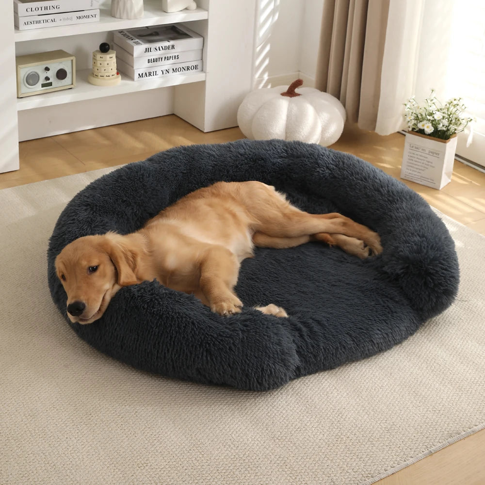 Fluffy Hondenmand - Halfopen - Rond