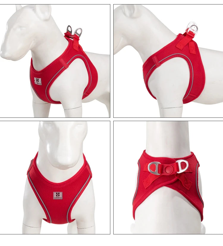 Small Combination - Reflecterende Set met Hondentuigje en Handsfree Riem