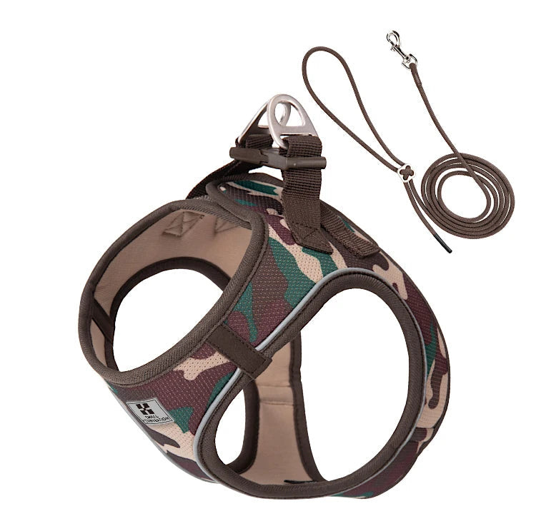 Small Combination - Reflecterende Set met Hondentuigje en Handsfree Riem