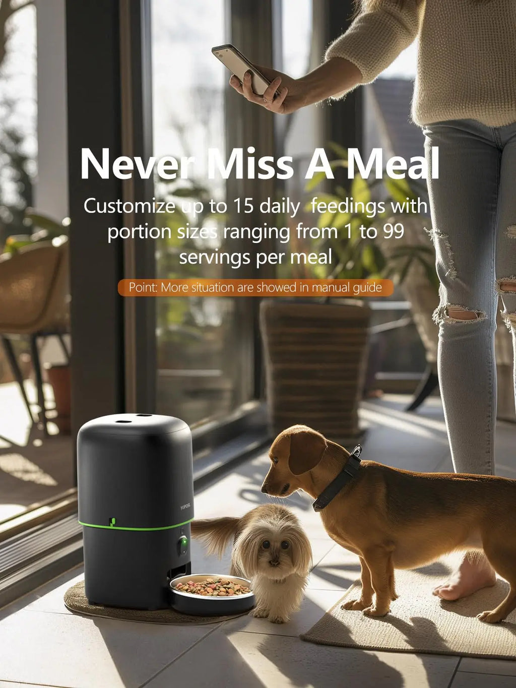 Furpipi - 2.4GHz+5GHz WiFi Automatische Voerbak met 1080P Camera