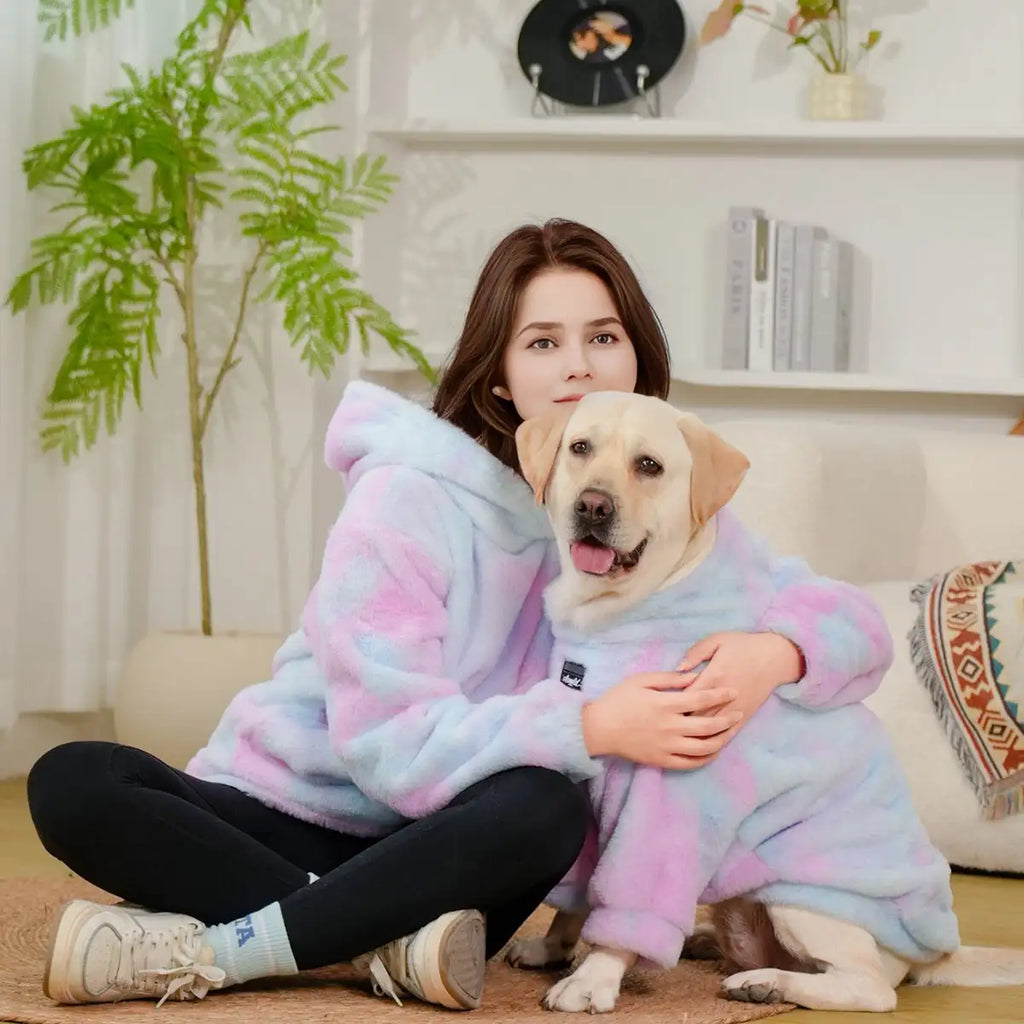 Zachte Tie Dye Matching Hoodie voor Hond & Baasje