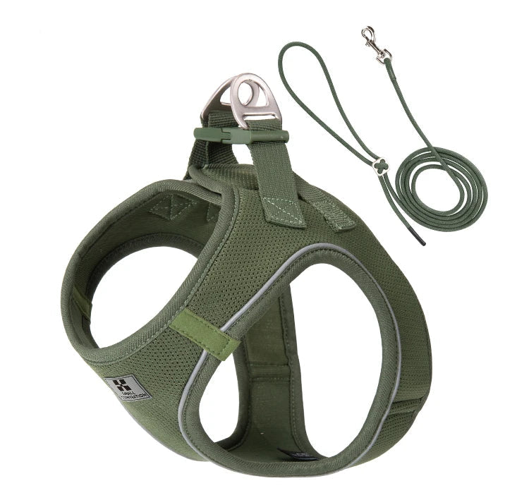 Small Combination - Reflecterende Set met Hondentuigje en Handsfree Riem