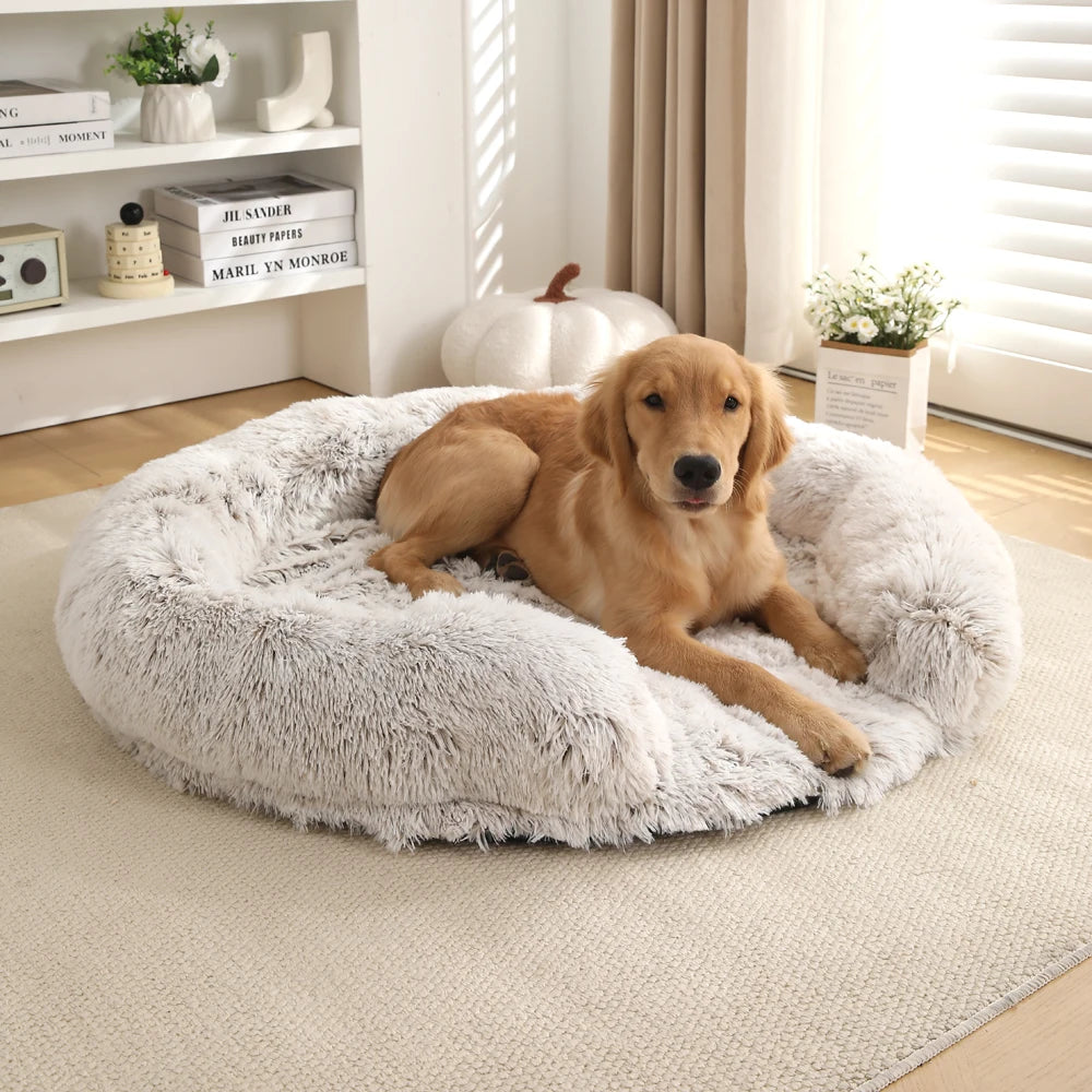 Fluffy Hondenmand - Halfopen - Rond