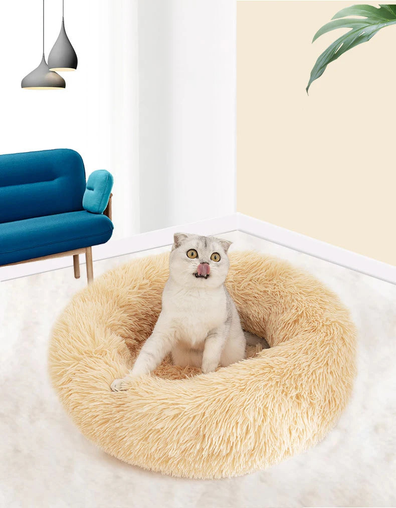 Fluffy Donut Bed voor Honden & Katten