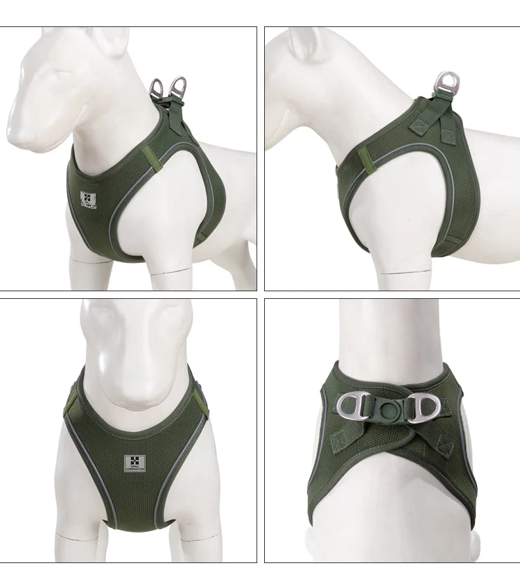 Small Combination - Reflecterende Set met Hondentuigje en Handsfree Riem