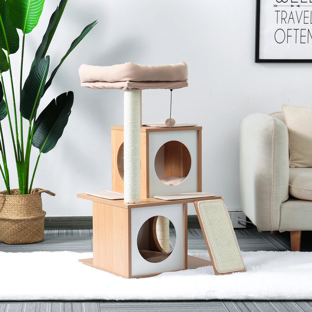 PAWZ Road - Compacte Kattenboom met Sisal Krabpalen, Speeltjes en Luxe Condos