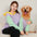 Matching Hoodie voor Hond & Baasje - Retro Kleuren