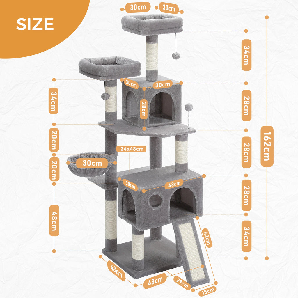 PAWZ Road - Stabiele Multi-Level Kattenboom met Klimframe en Krabplank