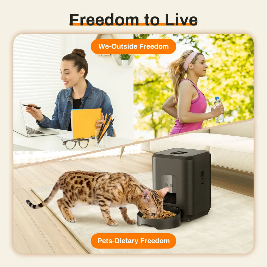 ZYfeeder - Automatische Voerbak - Timer Gestuurd, Slow Food Optie voor Kat & Hond