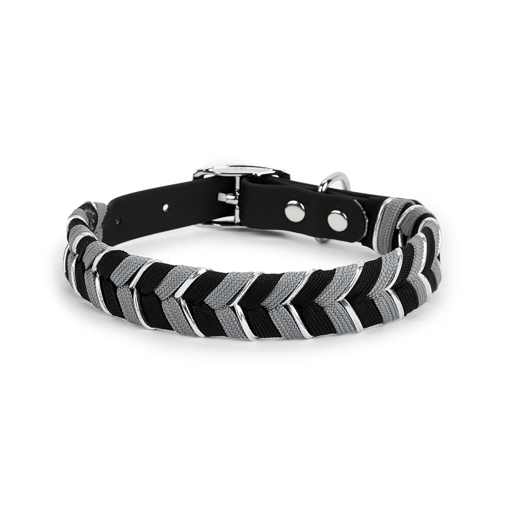 Waopet - Leather-Look Geweven Halsband - Ibiza Style