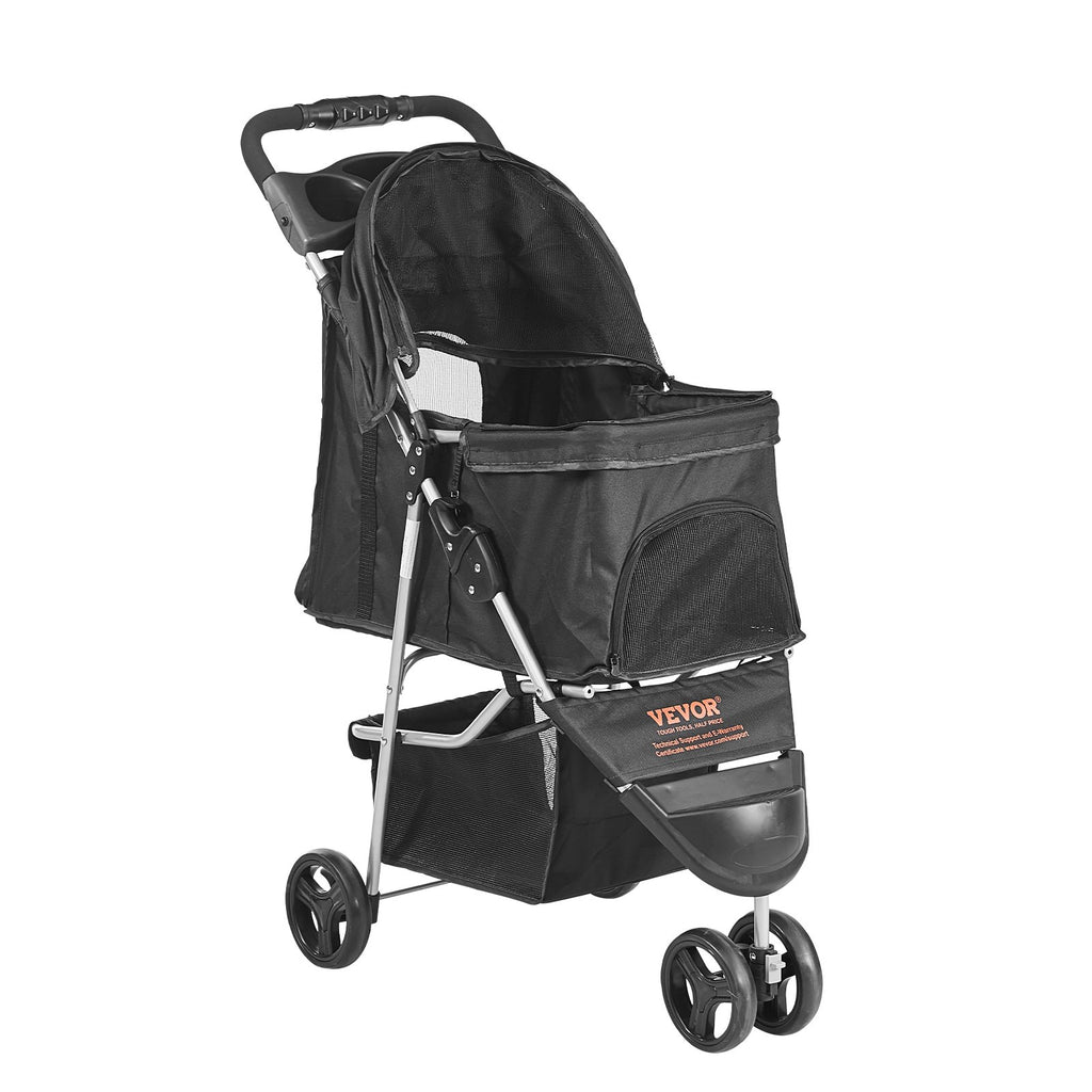 VEVOR - Hondenwagen - Opvouwbaar - Max 16kg - Zwart